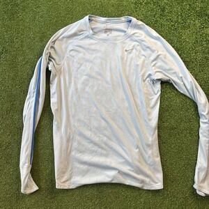 Nike Dri-Fit Purple‎ Crewneck Long Sleeve Athletic Tee Shirt Medium Polyester